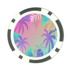 Palm-trees Poker Chip Card Guard