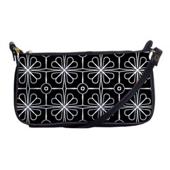 Seamless-pattern Black Shoulder Clutch Bag by nateshop