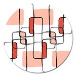 Abstract Seamless Pattern Art Magnet 5  (Round) Front