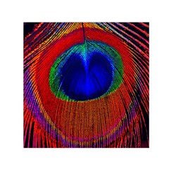 Peacock Plumage Fearher Bird Pattern Square Satin Scarf (30  X 30 )