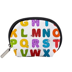 Vectors Alphabet Eyes Letters Funny Accessory Pouch (small) by Sapixe