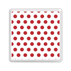 Polka-dots-white Red Memory Card Reader (square)
