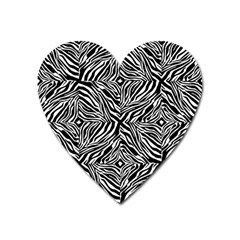 Design-background White Black Heart Magnet
