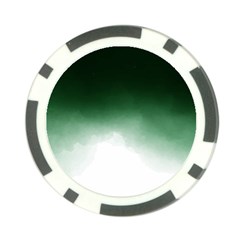 Watercolor-green White Poker Chip Card Guard (10 Pack)