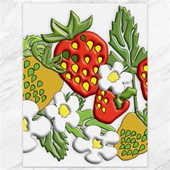 Strawberries Berry Strawberry Leaves Canvas 36  X 48 