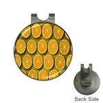 Orange Slices Cross Sections Pattern Hat Clips with Golf Markers Front