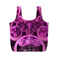Fractal-math-geometry-visualization Pink Full Print Recycle Bag (m)