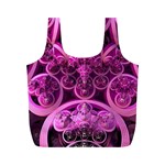 Fractal-math-geometry-visualization Pink Full Print Recycle Bag (M) Back