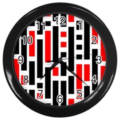 Illustration Background Geometric Pattern Wall Clock (black)