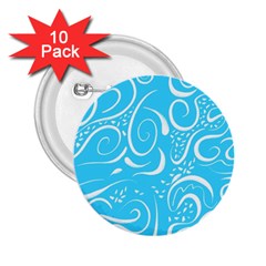 Illustration Scribble Reason Design Pattern 2 25  Buttons (10 Pack) 