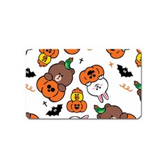 Illustration Pumpkin Bear Bat Bunny Chicken Magnet (name Card)