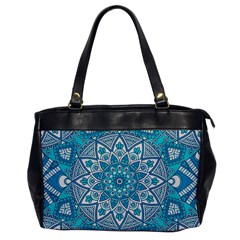 Mandala Blue Oversize Office Handbag by zappwaits