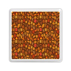 Pattern-orange,seamles,chrismast Memory Card Reader (square)