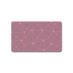 Triangle-line Pink Magnet (name Card)