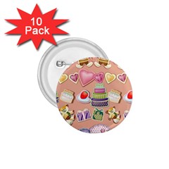 Illustration Seamless Pattern Standardize 1 75  Buttons (10 Pack)