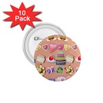 Illustration Seamless Pattern Standardize 1.75  Buttons (10 pack) Front