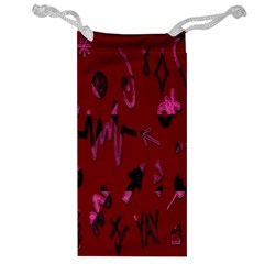Doodles Maroon Jewelry Bag by nateshop