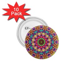 Rosette Mandala Ornament Wallpaper 1 75  Buttons (10 Pack)