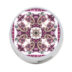 Multicolored Pattern Illustration Purple Peacock 4-port Usb Hub (two Sides)