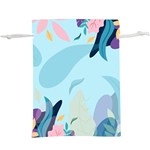 Illustration Leaves Leaf Nature Background Plant  Lightweight Drawstring Pouch (XL) Back