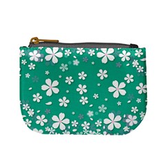 Pattern Background Daisy Flower Floral Mini Coin Purse by Ravend
