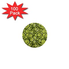 Flower Design Paradigm Start 1  Mini Magnets (100 Pack) 