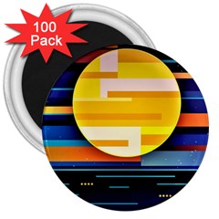 Background Abstract Horizon 3  Magnets (100 Pack)