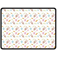 Easter Bunny Pattern Hare Fleece Blanket (large) 