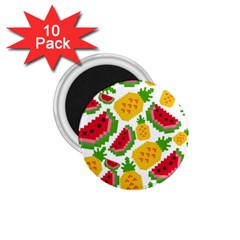 Watermelon Pattern Fruit Summer 1 75  Magnets (10 Pack) 