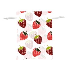 Strawberry Pattern Background Lightweight Drawstring Pouch (m)