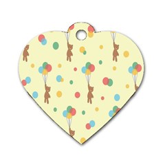 Bear 2 Dog Tag Heart (two Sides)