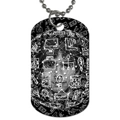 Background Burnout Template Doodle Dog Tag (one Side)