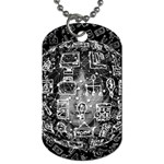 Background Burnout Template Doodle Dog Tag (One Side) Front