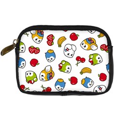 Illustration Vector Fruit Animal Cartoon Pattern Digital Camera Leather Case