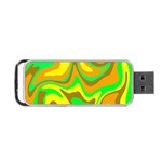Groovy Wavy Pattern Colorful Pattern Portable USB Flash (One Side) Front