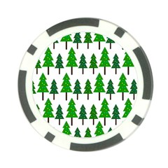 Chrismas Tree Greeen Poker Chip Card Guard (10 Pack)