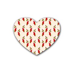 Christmas-background-christmas-stockings Rubber Coaster (heart)