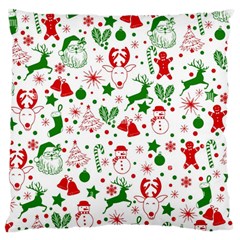 Christmas-seamless-green  Large Cushion Case (two Sides)
