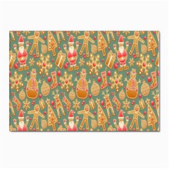 Pattern-santa Postcards 5  X 7  (pkg Of 10)