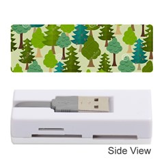 Seamless-forest-pattern-cartoon-tree Memory Card Reader (stick)