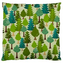 Seamless-forest-pattern-cartoon-tree Standard Flano Cushion Case (one Side)