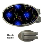 Formula Background Pattern Texture Design Money Clips (Oval)  Front