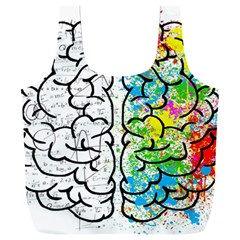 Brain Mind Psychology Idea Drawing Full Print Recycle Bag (xxl) by Wegoenart