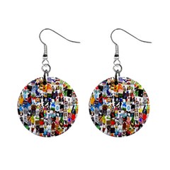 Cliparts Mini Button Earrings