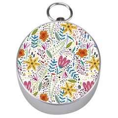 Flowers Silver Compasses