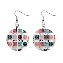 Mint Mini Button Earrings