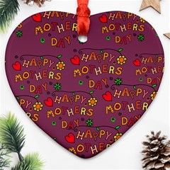 Seamless,happy Mothers Day Ornament (heart)