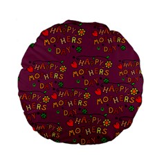Seamless,happy Mothers Day Standard 15  Premium Flano Round Cushions