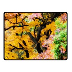 Japan Garden Color Tree Zen Double Sided Fleece Blanket (small) 