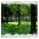 Beeches Trees Tree Lawn Forest Nature Square Satin Scarf (36  x 36 ) Front